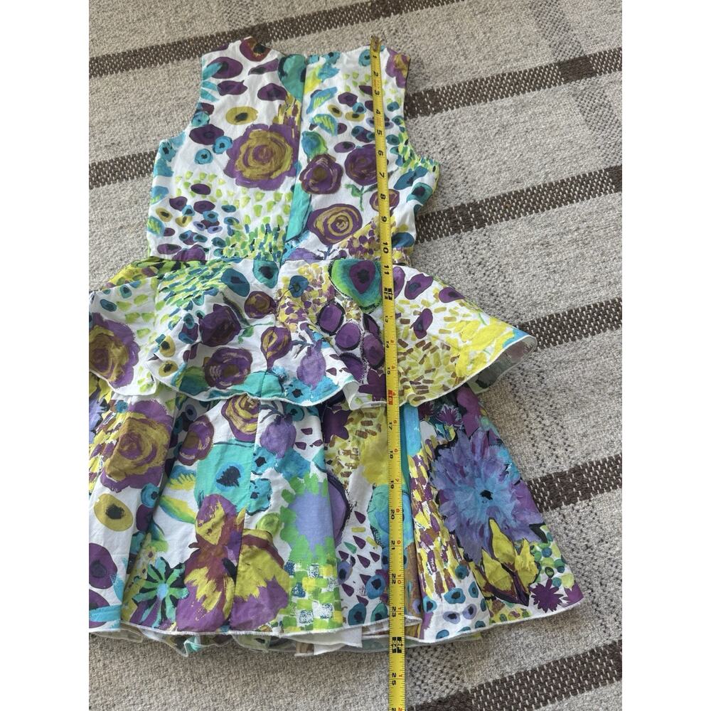 Alivia Simone Summer Bloom Tiered Dress Liberty Easter Girls 6 Purple Blue - Picture 10 of 10